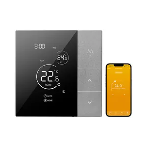Simple LCD floor heating thermostat support Wifi control via Tuya and Smart Life application on Android and Ios phone