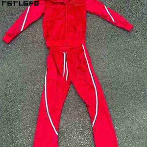 Ensemble survêtement coupe-vent deux pièces personnalisé pour homme avec fermeture éclair en nylon, veste et pantalon de jogging, fonctionnalité maternité - Product Image 4