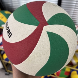Balón de Voleibol Profesional Molten Rojo Verde para Competición y Entrenamiento en Interiores y Exteriores - Product Image 3