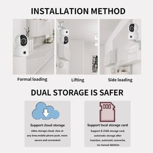 Tuya thông minh trong nhà mini camera 4MP dual LED không dây mini IP CCTV PTZ Wifi Camera An Ninh với chuyển động phát hiện âm thanh - Product Image 3