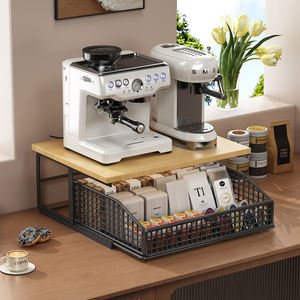 <b>Coffee</b> <b>Pod</b> Storage Rack 2 Tier Desktop <b>Stand</b> With Basket <b>For</b> <b>Coffee</b> Maker Kitchen Counter Organization - Product Image 4