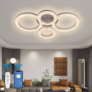 Iluminación de celo decoración accesorio de acrílico regulable Luz de techo led para dormitorio con control remoto - Product Image 1