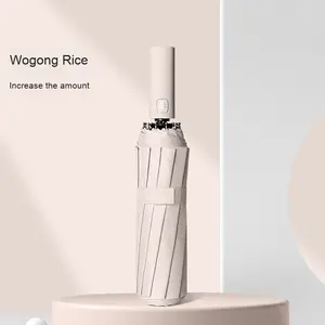 70% Protection UV automatique parapluie pliant <span class=keywords><strong>grand</strong></span> Double pare-soleil moderne publicité <span class=keywords><strong>Parasol</strong></span> pour hommes femmes compagnon de voyage - Product Image 6