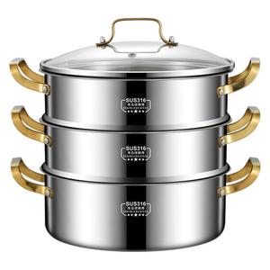 หม้อนึ่งสแตนเลส 316L หลายชั้น ความจุขนาดใหญ่ หม้อตุ๋นไฟฟ้าเชิงพาณิชย์ พร้อมตะกร้า สำหรับใช้ในครัว - Product Image 3