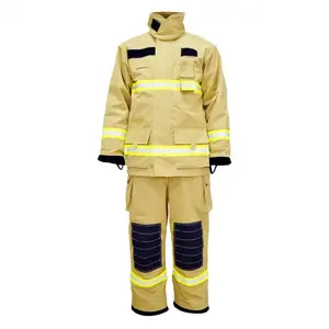 Flame resistant EN 469 CE Twill Shell 4 Layers Nomex Fire Fighter Fireman Suits