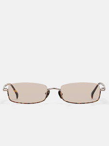 Luxury Designer Fashion Metal Rectangle Shades Custom Logo Retro Square Polarized Sunglasses for Women Men - Product Image 2