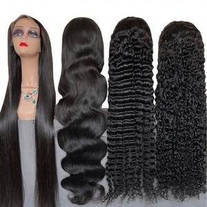 Cabello Brasileño Real HD para Peluca 13x6 de 36 Pulgadas, Negro Natural, Remy para Mujer, con Cabello de Bebé, 4 Texturas Disponibles - Product Image 1