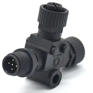 Connector Leverancier M12 5 Pin Connector Mannelijke Waterdichte Industriële Splitter T-Type Connector Nmea 2000