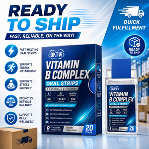 Tiras Orales de Vitamina B Compleja OEM de Disolución Rápida con Vitamina B6 para Mejorar la Concentración, Sin Azúcar B2B - Product Image 1
