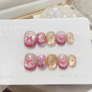 NEU Ankunft Cat Eye Press auf Nägeln 10 teile/satz French Butterfly Flower Acryl Falsche künstliche Presse auf Nägeln - Product Image 3