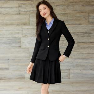 Women School Uniform Dress Set Long Sleeve Polyester Woven Fall 2025 For Teacher Work And Speech Contest - Product Image 2