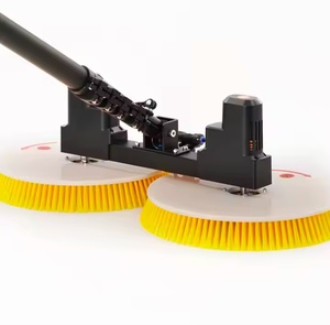 Brosse de nettoyage de panneaux solaires télescopique à double tête Genesis en alliage d'aluminium avec conception à double action pour un nettoyage efficace - Product Image 4