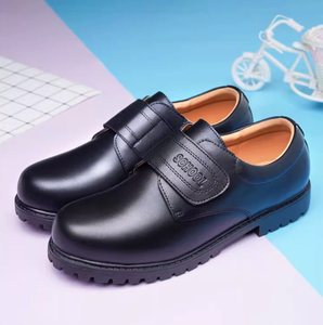 รองเท้าหนังสีดำคุณภาพสูงแบบคลาสสิกสำหรับนักเรียนวัยรุ่นและเด็ก - Product Image 1