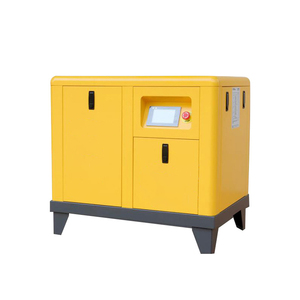 Compresseur d'air 7.5kw à faible bruit portatif en acier de dessiccateur d'inverseur universel avec le moteur de PLC alimenté au gaz - Product Image 1