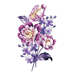 <span class=keywords><strong>Aquarelle</strong></span> Lavande Fleur Tatouages Temporaires Pour Femmes Corps Art Bras Faux Flore Adultes <span class=keywords><strong>Tatouage</strong></span> Autocollant - Product Image 3