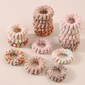 2022 European and American autumn and winter new plush telephone cable hair ring without trace and no damage to hair lady's head