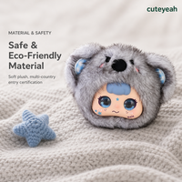Mini Aimmy Mignonne Peluche Koala Grise Douce, Compagnon Parlant avec Chat Vocal IA, Soutien Émotionnel, Cadeau de Bureau, Éducatif Montessori