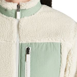 Chaquetas de Invierno al por Mayor, Chaqueta de Manga Larga con Bloques de Color, Sudadera de Forro Polar, Chaqueta Personalizada con Cremallera Completa para Mujer - Product Image 3