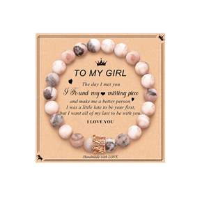 Moda 59 estilos piedra Natural Besties <span class=keywords><strong>amistad</strong></span> pulsera curación piedra corona pulsera para regalo del Día de San Valentín - Product Image 6