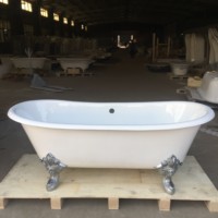 Baignoires autoportantes en fonte à pattes avec système de remous et d'hydrothérapie intégré, écologiques, ovales de 1,8 m