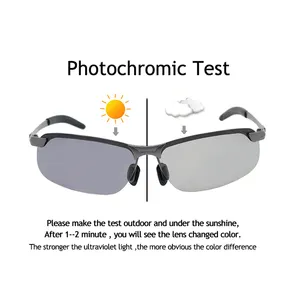 Fashion Photochromic Glasses Outdoor Polarized Sports Sunglass Men Driving Transition Lens Sunglasses For Cycling