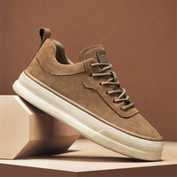 Nouvelles Chaussures Décontractées Polyvalentes pour Hommes Printemps 2026 – Style Rétro à Lacets en Cuir Véritable avec Semelle Intermédiaire EVA – Tendance Mode et Voyage