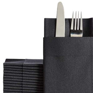 Tovaglioli Airlaid a 1 Velo <span class=keywords><strong>LIDER</strong></span>, Bestseller, Stile Sacchetto con Stampa Personalizzata, Carta per Posate - Product Image 5