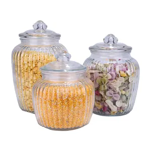 Home Discovery Air Tight Nuts  Glass Food Storage Jar With Glass Lid