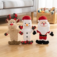Jouet pour chien de Noël écologique et mignon, en forme de renne, de bonhomme de neige ou de Père Noël, qui couine