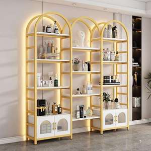 Exhibidores Modernos Personalizados para Cosméticos, Mueble de Exhibición, Soporte para Exhibición de Maquillaje, Vitrina de Pared para Tiendas Minoristas y Salones de Belleza - Product Image 1