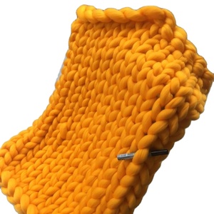 Siêu Lớn Merino Len Đan Chăn 100% Len Đồng Bằng Phong Cách Cho Mùa Đông Trên Bán - Product Image 1