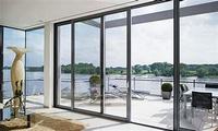 Sistema de Puertas y Ventanas Corredizas de Aluminio de Diseño Moderno, Puerta Plegable de Vidrio Templado, Puerta de Vidrio con Patrón de Apertura Horizontal