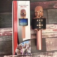 Microphone de karaoké sans fil Bluetooth Tai Li MD01 avec lumières LED, portable, à condensateur, promotionnel, prix abordable, modèle 2019, vente chaude