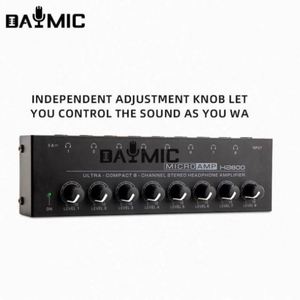 แอมพลิฟายเออร์หูฟัง 8 ช่องสัญญาณ 12V สเตอริโอ สำหรับมอนิเตอร์หูฟัง 1 อินพุต 8 เอาต์พุต - Product Image 5
