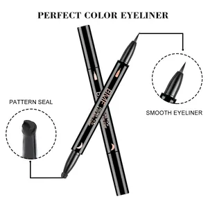 OEM Double Head Eyeliner Stempel Waterproof Winged Eyeliner Stamp Long Lasting Star EyeLiner Quick Dry Heart Stamp Pen
