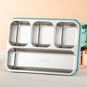 Lonchera Bento de Acero Inoxidable 304 Personalizada al por Mayor, OEM ODM, Lonchera Rectangular para Estudiantes de Cafetería, Lonchera Aislada - Product Image 4