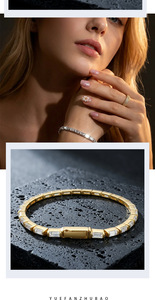 Bracelet tennis en moissanite taille baguette or blanc, serti en canal, classique, pour femme, bijou géométrique pour le quotidien - Product Image 6