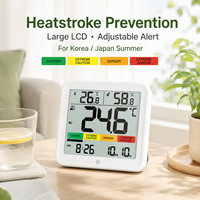 Thermomètre numérique d'indice de chaleur pour la prévention des coups de chaleur, thermomètre hygromètre de référence WBGT, moniteur de température et d'humidité pour l'été