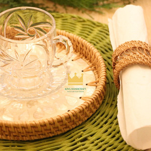ถาดเสิร์ฟหวายสานมือผสมเปลือกหอย ดีไซน์สร้างสรรค์จากเวียดนาม ราคาโรงงาน - Product Image 5
