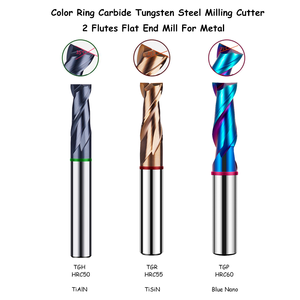 Azzkor anello colorato 2 4 flauti fresa in carburo di tungsteno dimensioni pollici HRC50/55/58/60/65/70 fresa quadrata Fresas in magazzino - Product Image 4