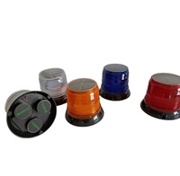Lanterne de navigation maritime solaire à base magnétique, lumière ambrée, lanterne d'avertissement LED ambrée, lampe torche solaire jaune ambrée