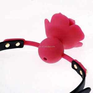 SacKnove 51092 donne adulte coppie sesso Silicone bocca aperta Rose Gag regali in pelle Bdsm altre novità e giocattoli Gag - Product Image 6