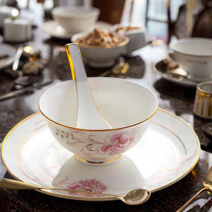 Modern 70 Pcs <b>Ceramic</b> Dinnerware <b>Set</b> Customizable Bone China Porcelain Pottery for Home Hotel Restaurant - Product Image 2