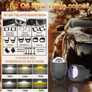 Projecteur de brouillard bi-led RR Q8 Pro 3.0 pouces, lentille bleue avec support universel, étanche IP67 5500K - Product Image 6