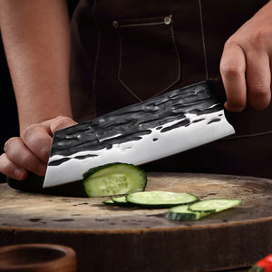 Couteau de <span class=keywords><strong>chef</strong></span> japonais Kiritsuke de 8 pouces en acier au carbone forgé à la main pour la coupe de la viande et le dépeçage - Product Image 4