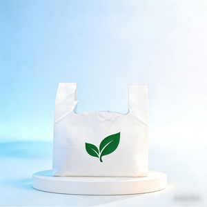 कस्टम लोगो डिस्पोजेबल प्लास्टिक टी-शर्ट बैग खरीदारी प्लास्टिक बनियान बैग - Product Image 1