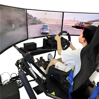 Simulador de Carreras 3DOF-6DOF para Autos y Camiones, Asiento de Simulación de Carreras de Fibra de Vidrio Compatible con Logitech G25/G27/G29/G920, para Interiores/Exteriores, Centros Comerciales