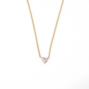 Collana Minimalista Solitario con Zirconia Cubica Rotonda in Acciaio Inossidabile 316L Placcato Oro PVD 18K, Girocollo Delicato per <span class=keywords><strong>Donna</strong></span>, Vendita all'Ingrosso - Product Image 6