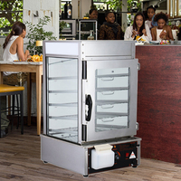 Vitrine chauffante pour aliments en acier inoxydable électrique commerciale, vente chaude 2020, avec vitre