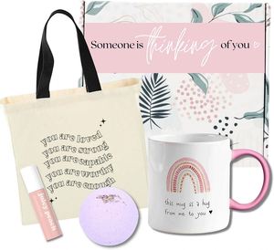Set de Regalo Único Personalizado al por Mayor para Amigas, Mamá, Hermana, Mejores Amigas con Bolso y Taza, Canasta de Regalo de Cumpleaños, Regalo de Relajación para Mujeres - Product Image 1